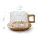 Glass Mug With Wooden Saucer - 250 ml
